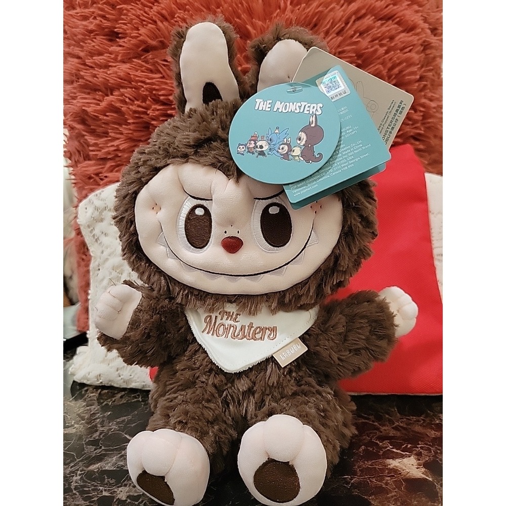 POP MART, POP LAND LABUBU Plush Brown Hand Puppet New Tags Authentic